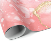 Marmer roze met glitters voor alle doeleinden cadeaupapier (Rol Hoek)