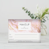 Marmer Roze Roos Make-up Schoonheid Certificaat Ca (Staand voorkant)