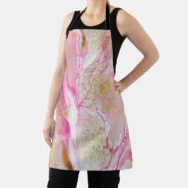 Marmer Roze Zwart Goud Schort