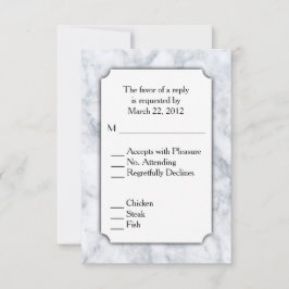 Marmer RSVP met menu keuze