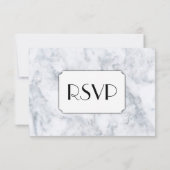 Marmer RSVP met menukeuze (Achterkant)