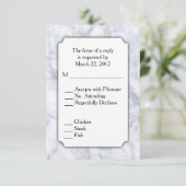 Marmer RSVP met menukeuze Kaartje (Staand voorkant)