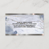 Marmer | Schaar | Ledermetalen sierstrip Visitekaartje (Achterkant)