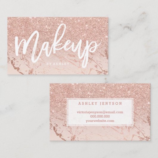 Marmer-schildpad maakt roos goud zwart visitekaartje (Voorkant / Achterkant)