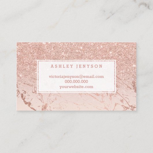 Marmer-schildpad maakt roos goud zwart visitekaartje (Achterkant)