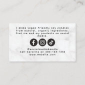 Marmer Script Candle Maker Contactkaartje (Achterkant)