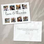 Marmer Script Foto Collage Liefde & Dank Bedankkaart