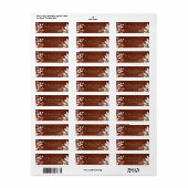Marmer Siena Aardse Botanische Rand Etiket (Full Sheet)