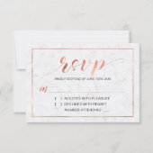Marmer | Simple Modern Typography RSVP Insert Kaar (Voorkant)