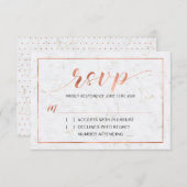 Marmer | Simple Modern Typography RSVP Insert Kaar (Voorkant / Achterkant)