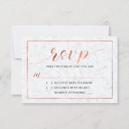 Marmer | Simple Modern Typography RSVP Insert Kaar