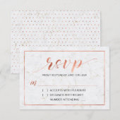 Marmer | Simple Modern Typography RSVP Insert Kaar Kaartje (Voorkant / Achterkant)