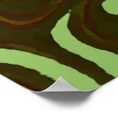 Marmer Slick Metallic Blauw Groen Poster (Hoek)