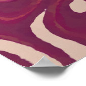 Marmer Slick Metallic Bourgogne Beige Poster (Hoek)