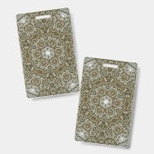 Marmer Steen Textuur Print Minimalistische Estheti Badge (Voor- en achterkant)