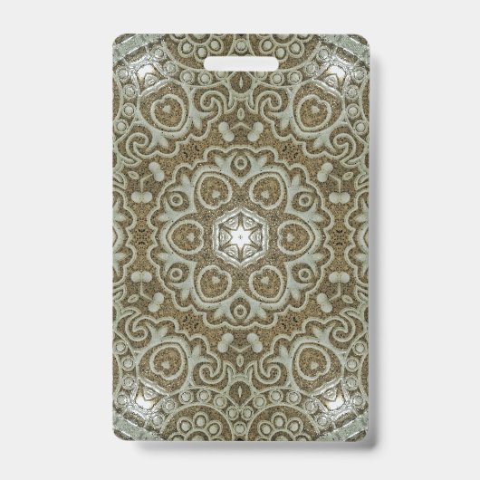 Marmer Steen Textuur Print Minimalistische Estheti Badge (Voorzijde)