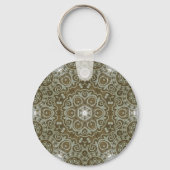 Marmer Steen Textuur Print Minimalistische Estheti Sleutelhanger (Achterkant)
