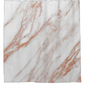 Marmer Stone Abstract Witte koraal Roos Roze koper Douchegordijn (Voorkant)