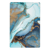 Marmer stone blauwgroen turquoise blue agate Monog Mini Klembord (Achterkant)