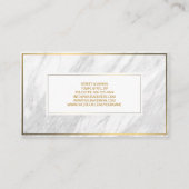 Marmer Stone Golden Line Card (binnenlandse decora Visitekaartje (Achterkant)