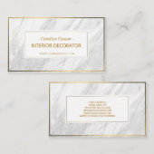 Marmer Stone Golden Line Card (binnenlandse decora Visitekaartje (Voorkant / Achterkant)