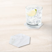 Marmer Stone Hexagon Pointed Top Kartonnen Onderzetters (Insitu)