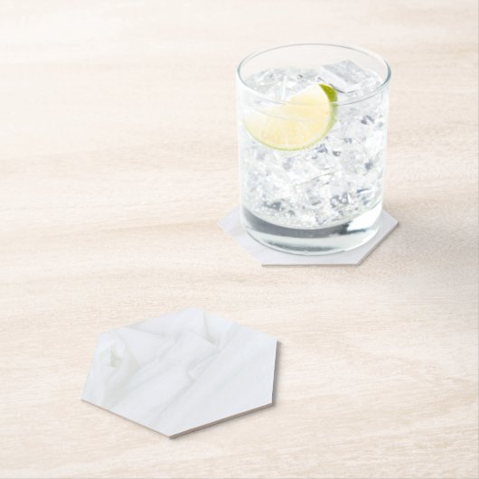 Marmer Stone Hexagon Pointed Top Kartonnen Onderzetters (Insitu)