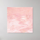 Marmer Stone Molten Gold Abstract Roze Rose Gold Canvas Afdruk (Voorkant)