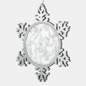 Marmer Stone Pattern Achtergrond Tin Sneeuwvlok Ornament (Rechts)