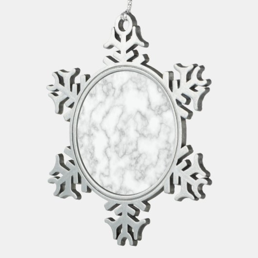 Marmer Stone Pattern Achtergrond Tin Sneeuwvlok Ornament (Rechts)