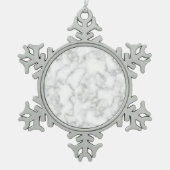 Marmer Stone Pattern Achtergrond Tin Sneeuwvlok Ornament (Voorkant)