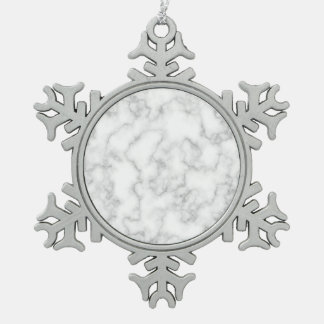 Marmer Stone Pattern Achtergrond Tin Sneeuwvlok Ornament