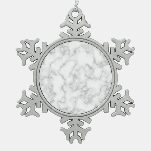 Marmer Stone Pattern Achtergrond Tin Sneeuwvlok Ornament (Voorkant)