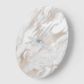 Marmer Stone White Gold beige Ivory Cream Grey Grote Klok (Hoek)
