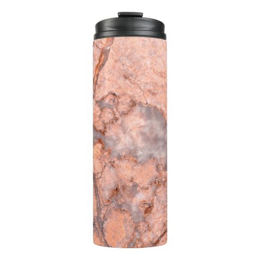 Marmer structuur wit patroon thermosbeker (Voorkant)