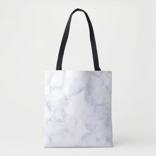 Marmer structuur wit patroon tote bag (Voorkant)