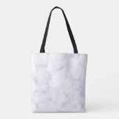 Marmer structuur wit patroon tote bag (Achterkant)