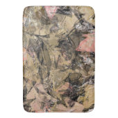 Marmer Swirl Abstract Gold Roos Roze zwart modern Badmat (Voorkant Verticaal)