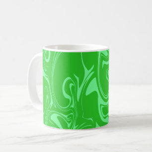 Marmer Swirl Texture - Donkere en heldere groene t Koffiemok