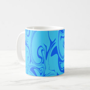 Marmer Swirl Textuur - Ocean Blue Tones Koffiemok