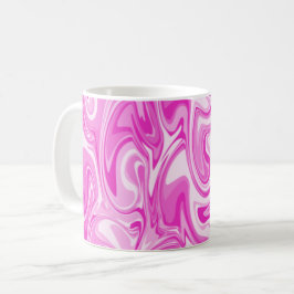 Marmer Swirl-textuur - Roze tonnen koffie-Mok Koffiemok