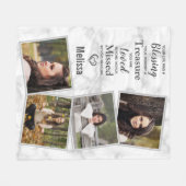 Marmer Sympathie Memorials Keepomwille Foto Collag Fleece Deken (Voorkant (Horizontaal))