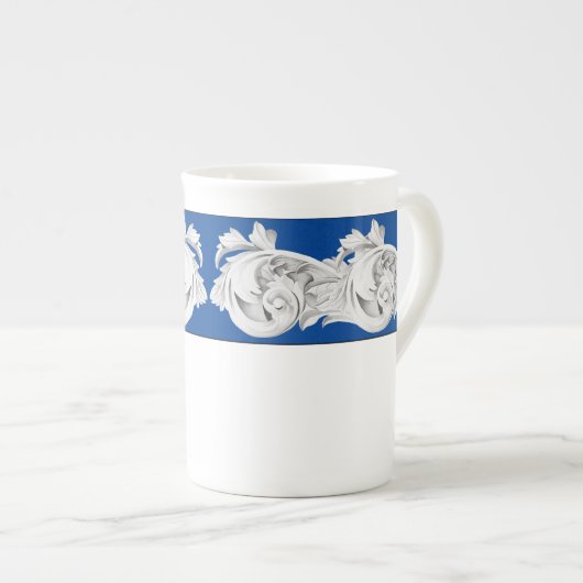 Marmer Tendrils op een Bone China Mok (Voorkant rechts)