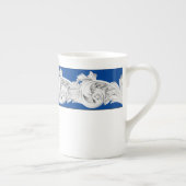 Marmer Tendrils op een Bone China Mok (Rechts)