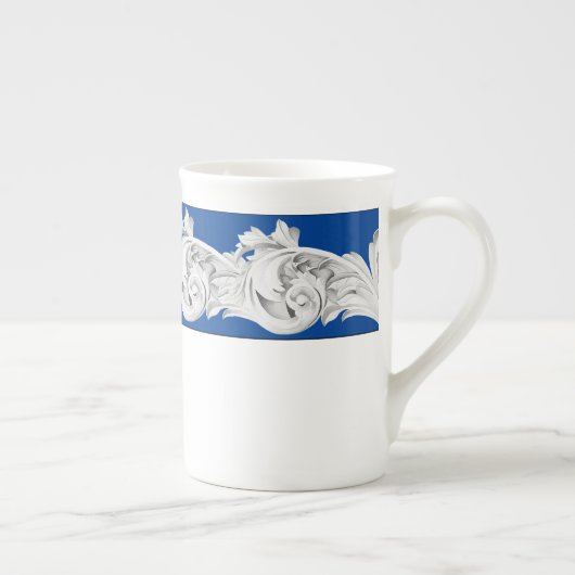 Marmer Tendrils op een Bone China Mok (Rechts)