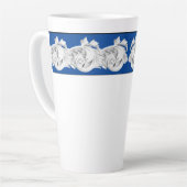 Marmer Tendrils op een grote latte Mok (Linkerhoek)