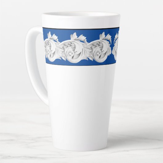 Marmer Tendrils op een grote latte Mok (Linkerhoek)