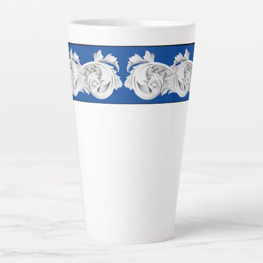 Marmer Tendrils op een grote latte Mok (Voorkant)