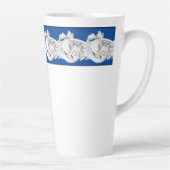 Marmer Tendrils op een grote latte Mok (Rechts)