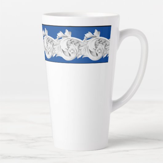 Marmer Tendrils op een grote latte Mok (Rechts)